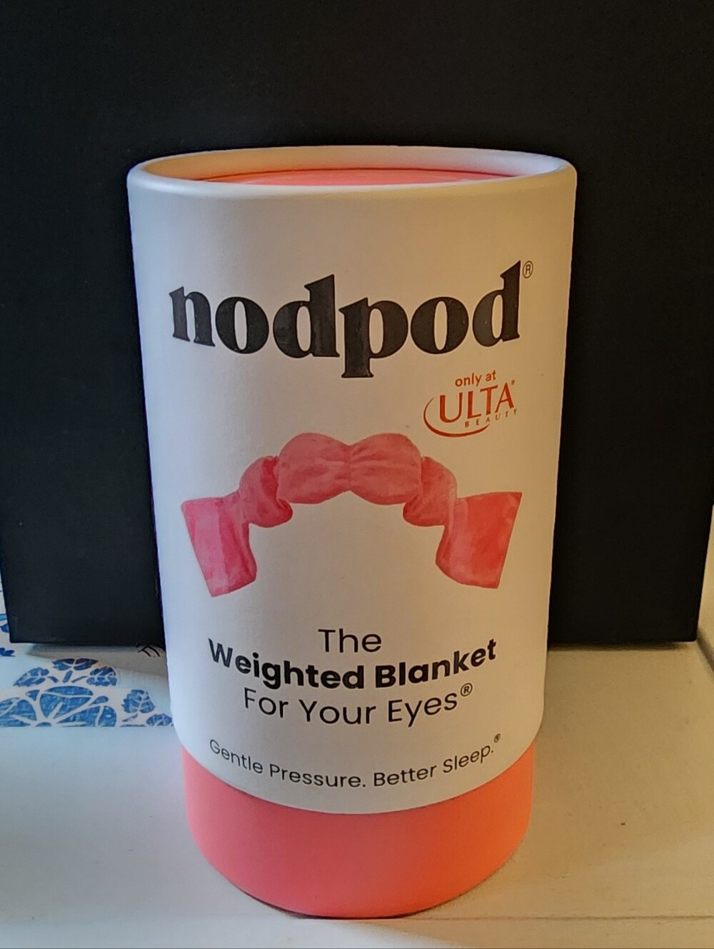 Nodpod Coral Weighted Eye Blanket - Gentle Pressure Sleep Aid